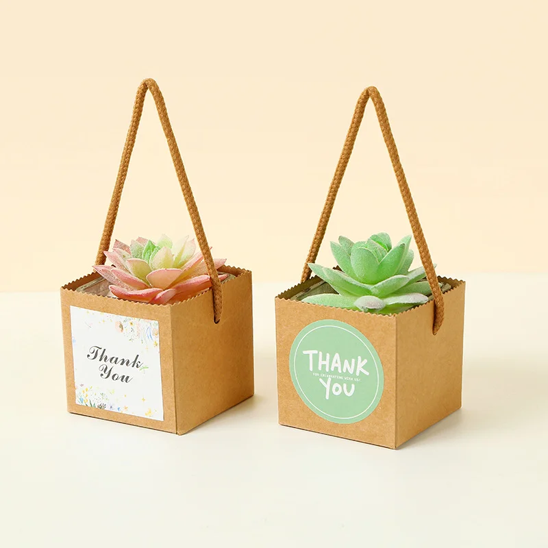 Kraft Handle Box Waterproof by PacksFactory