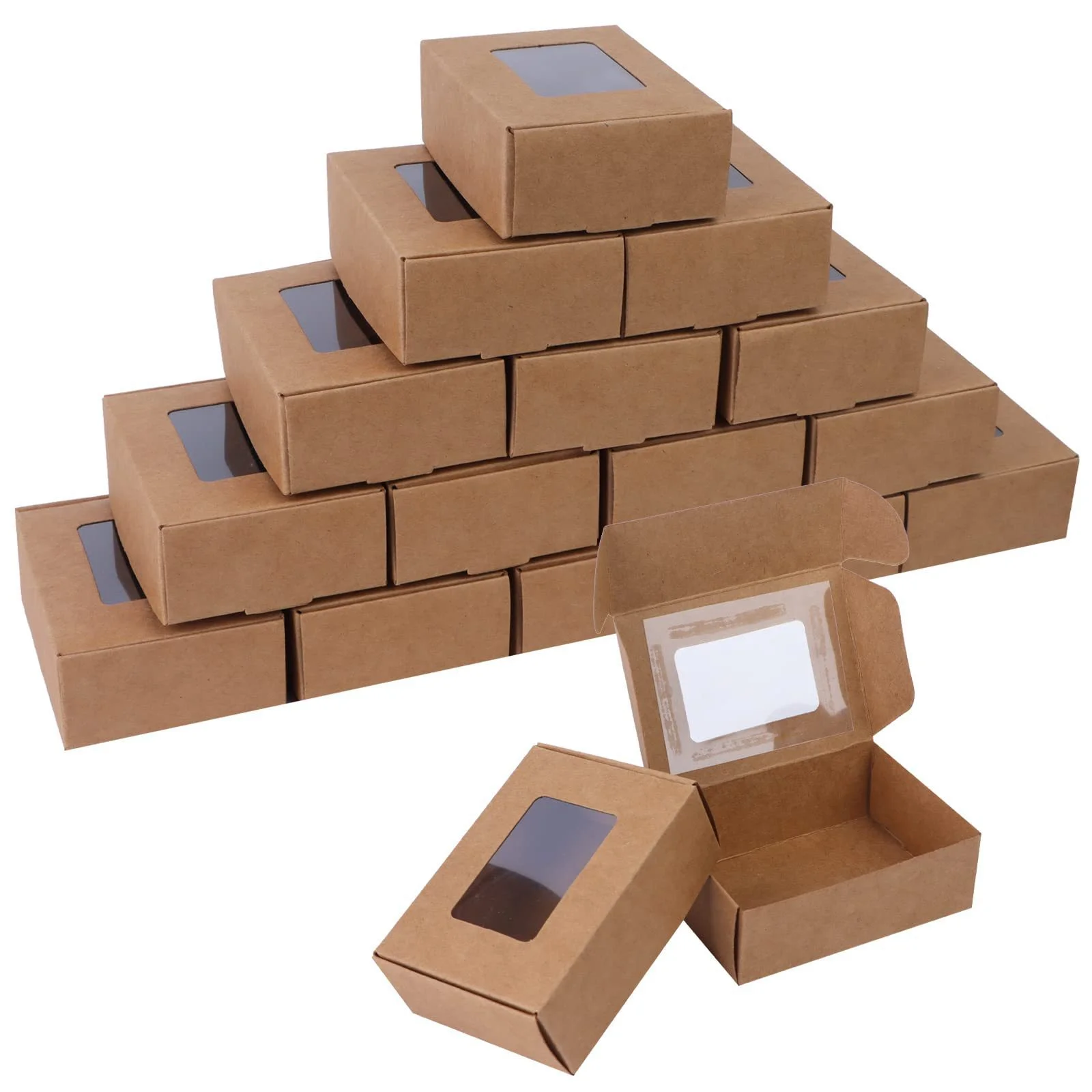 Kraft White Cardboard Window Mailer Box by PacksFactory