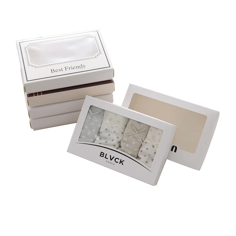 Lid And Base Window Packaging Box Socks by PacksFactory
