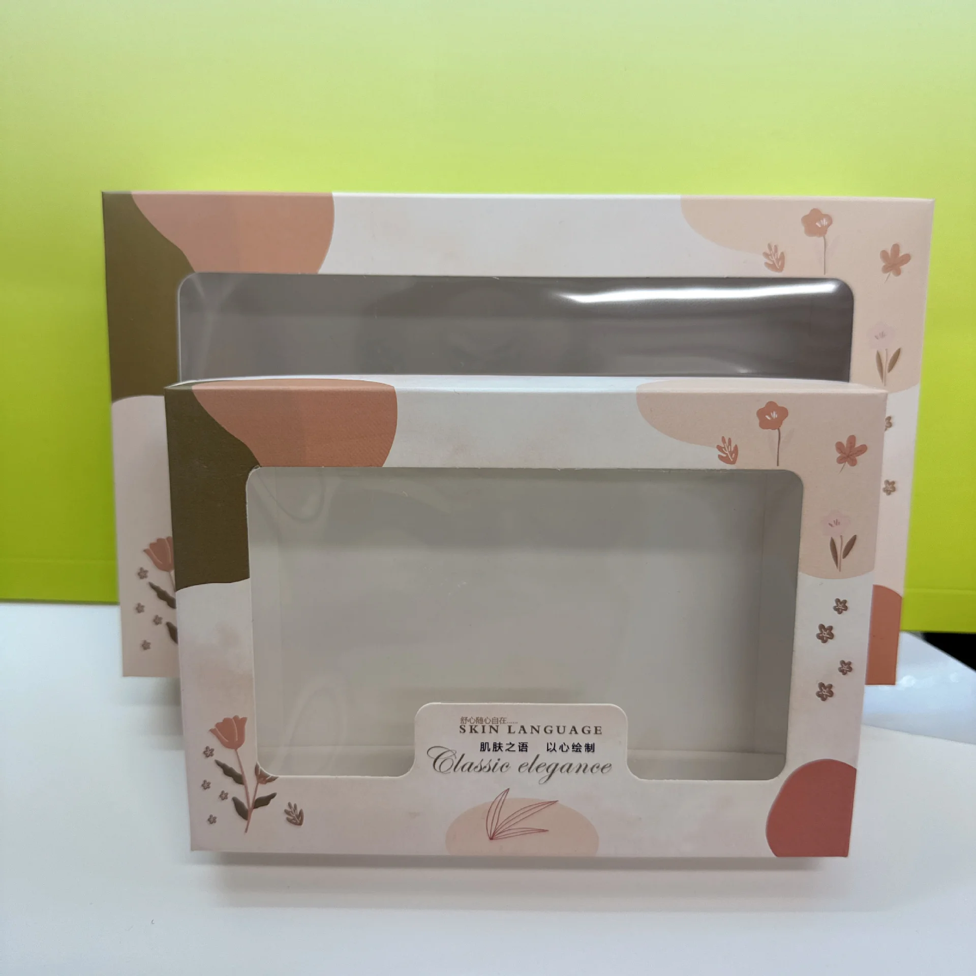 White Cardboard Window Packaging Box Socks by PacksFactory